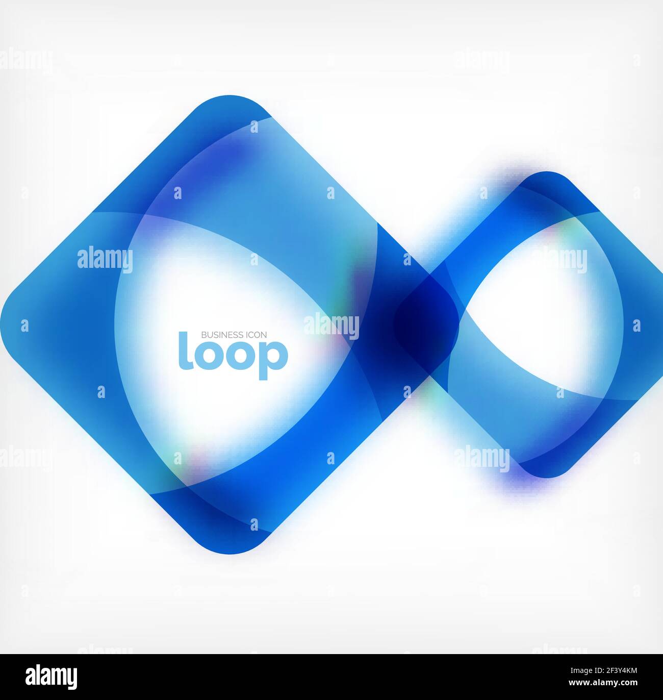 Vektor square Loop business Symbol, geometrische Symbol erstellt von Wellen, mit unscharfen Schatten. Vektor square Loop business Symbol, geometrische Symbol erstellt von Wellen, mit unscharfen Schatten. Isolierte Abbildung Stock Vektor