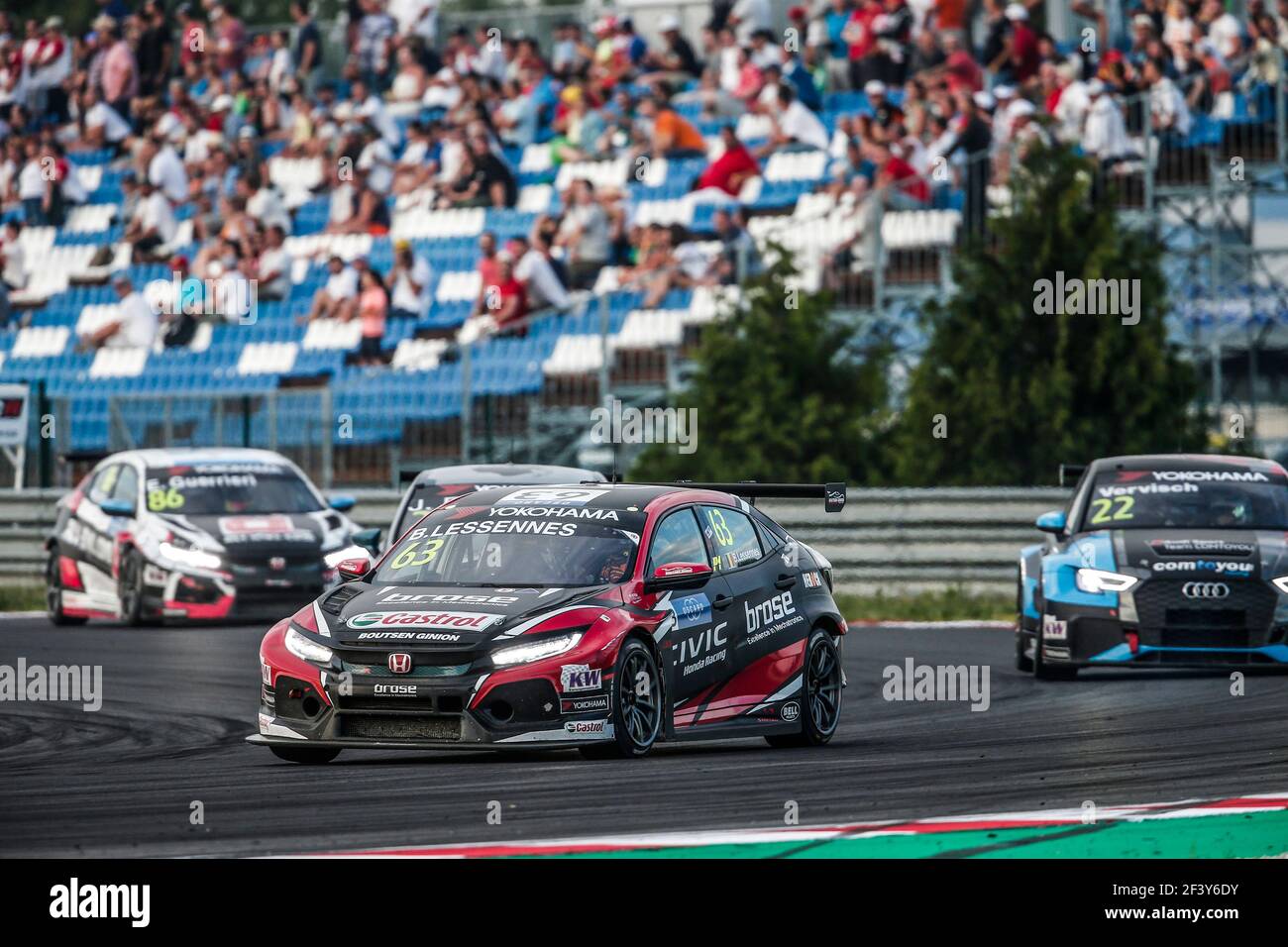 63 LESSENNES Benjamin, (Bel), Honda Civic TCR Team Boutsen Ginion Racing, Aktion während des FIA WTCR World Touring Car Cup 2018 in der Slowakei am Slovakia Ring, vom 13. Bis 15. juli - Foto Jean Michel Le MEUR / DPPI Stockfoto