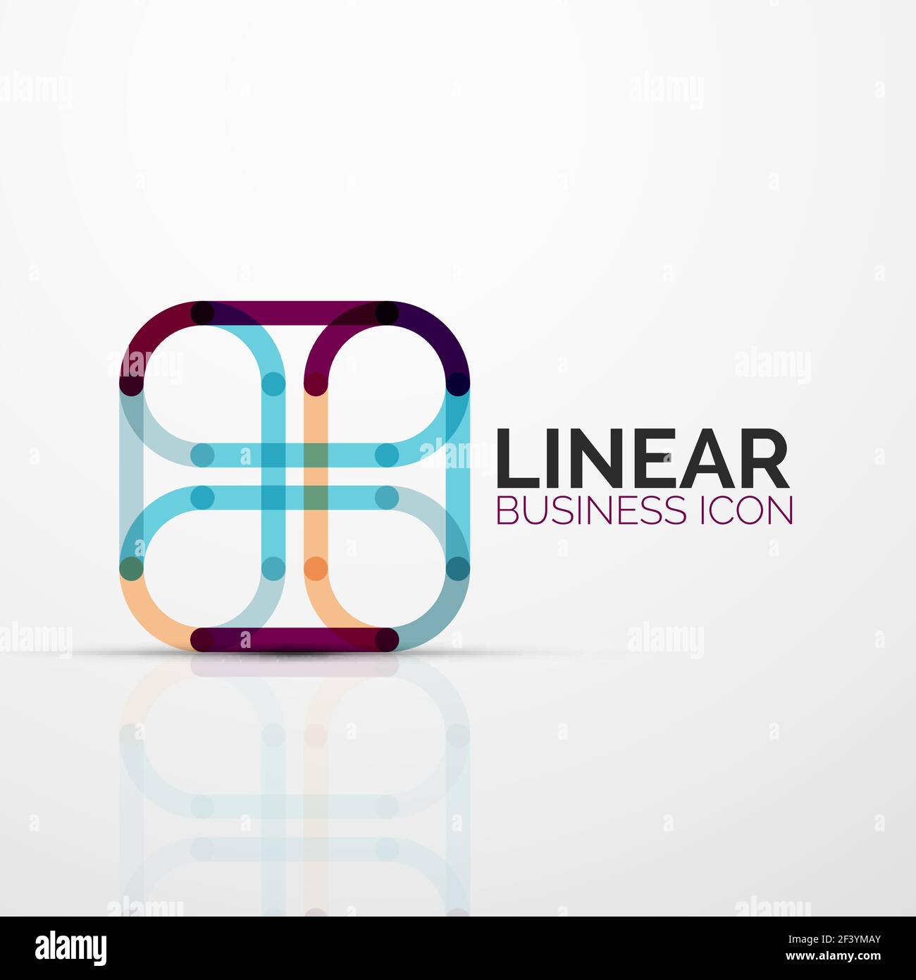 Abstrakte Blume oder Sterne minimalistisch lineare Symbol, dünne Linie geometrische Flachbild Symbol für Business Icon Design, abstrakte oder Emblem. Abstrakte Blume oder Sterne minimalistisch lineare Symbol, dünne Linie geometrische Flachbild Symbol für Business Icon Design, abstrakte oder Emblem. Vector Illustration isoliert auf Weiss mit farbigen Segmente erstellt Stock Vektor