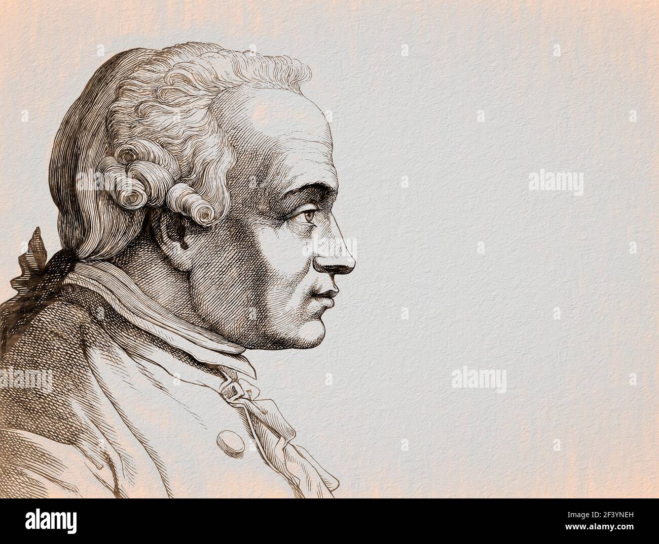 Immanuel Kant, 1724 - 1804, deutscher Philosoph der Aufklärung Stockfoto