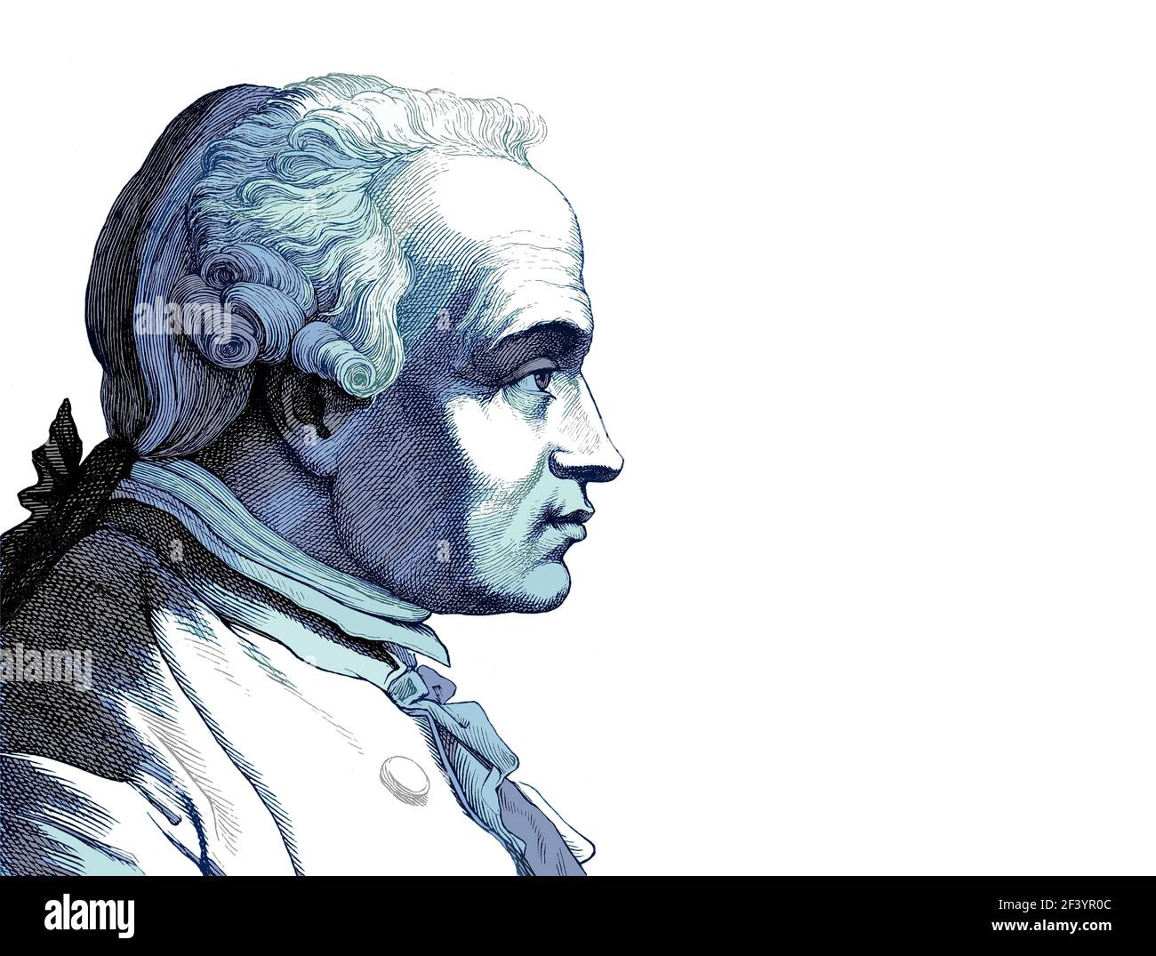 Immanuel Kant, 1724 - 1804, deutscher Philosoph der Aufklärung Stockfoto