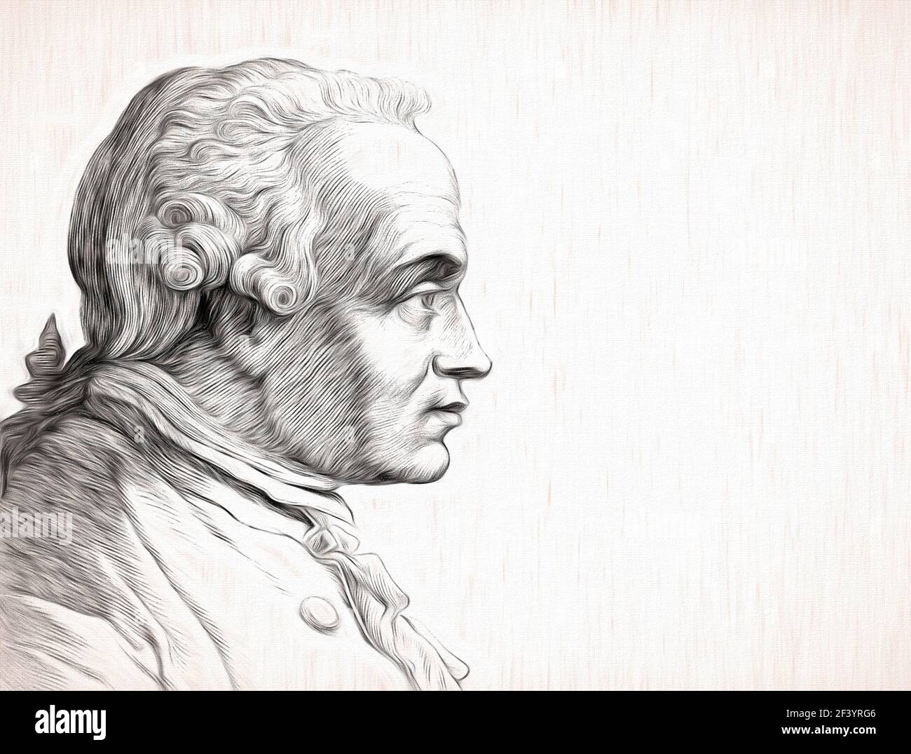 Immanuel Kant, 1724 - 1804, deutscher Philosoph der Aufklärung Stockfoto