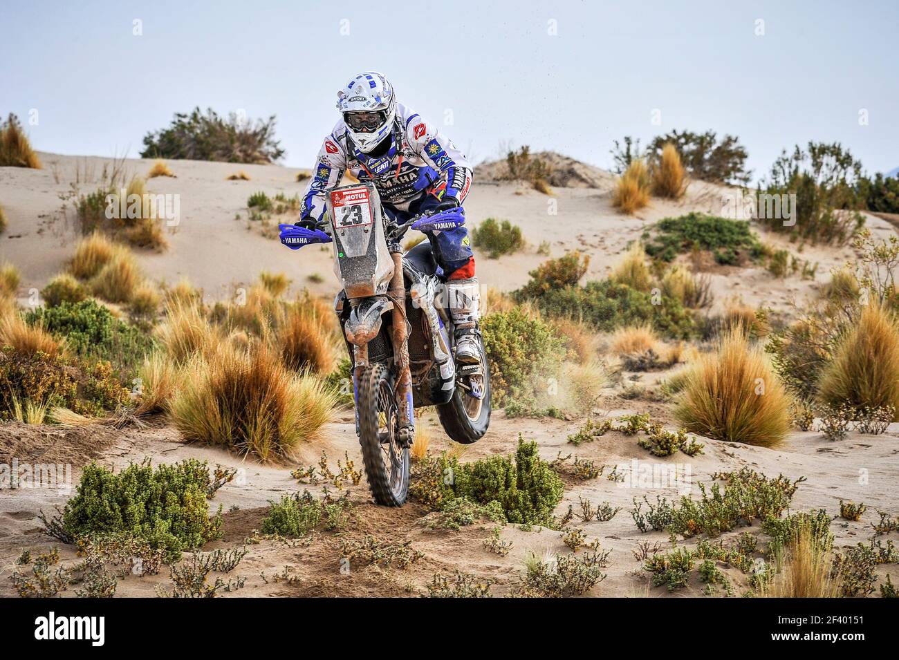 23 DE SOULTRAIT XAVIER (FRA), YAMAHA, Moto, Bike, Aktion während der Dakar 2018, Etappe 8 Uyuni nach Tupiza, Bolivien, januar 14 - Foto DPPI Stockfoto