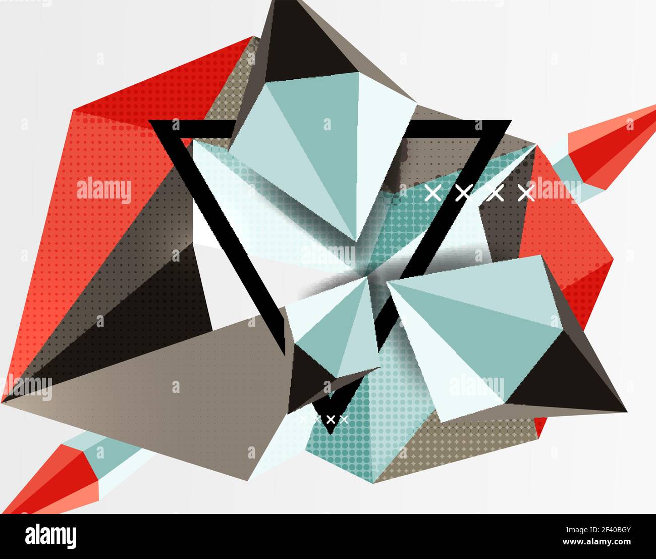 3D polygonale Elemente abstrakter Hintergrund. 3D polygonale Elemente abstrakter Hintergrund, strukturierter Vektor Moderne Vorlage Stock Vektor