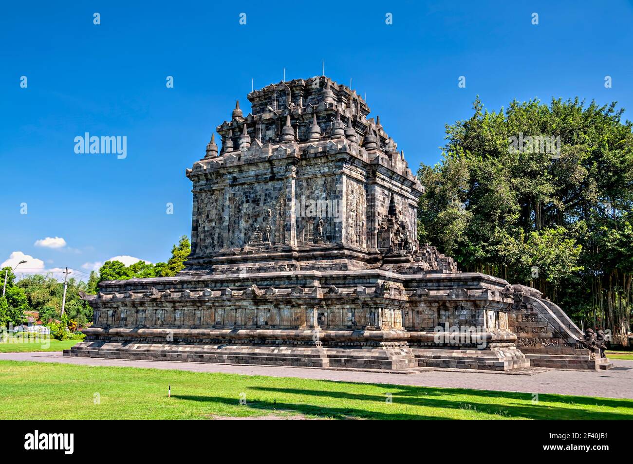 Mendut Tempel, Zentral-Java, Indonesien. Stockfoto