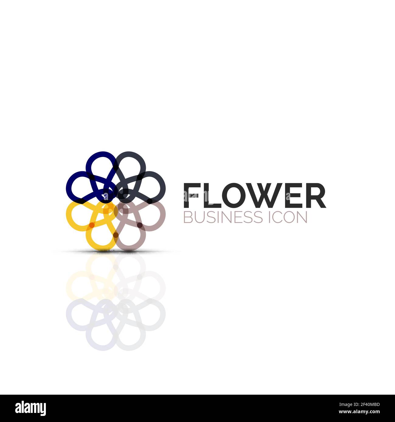 Abstrakte Blume oder Sterne minimalistisch lineare Symbol, dünne Linie geometrische Flachbild Symbol für Business Icon Design, abstrakte oder Emblem. Abstrakte Blume oder Sterne minimalistisch lineare Symbol, dünne Linie geometrische Flachbild Symbol für Business Icon Design, abstrakte oder Emblem. Vector Illustration isoliert auf Weiss mit farbigen Segmente erstellt Stock Vektor