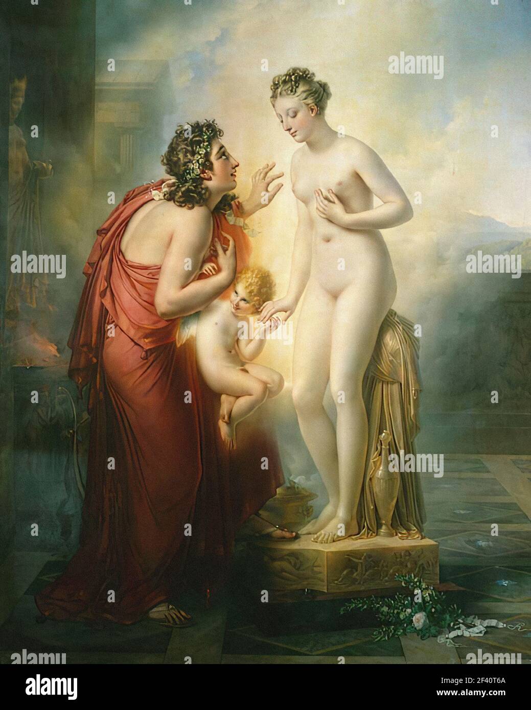 Anne-Louis Girodet - Pygmalion Galatee 1819 Stockfoto