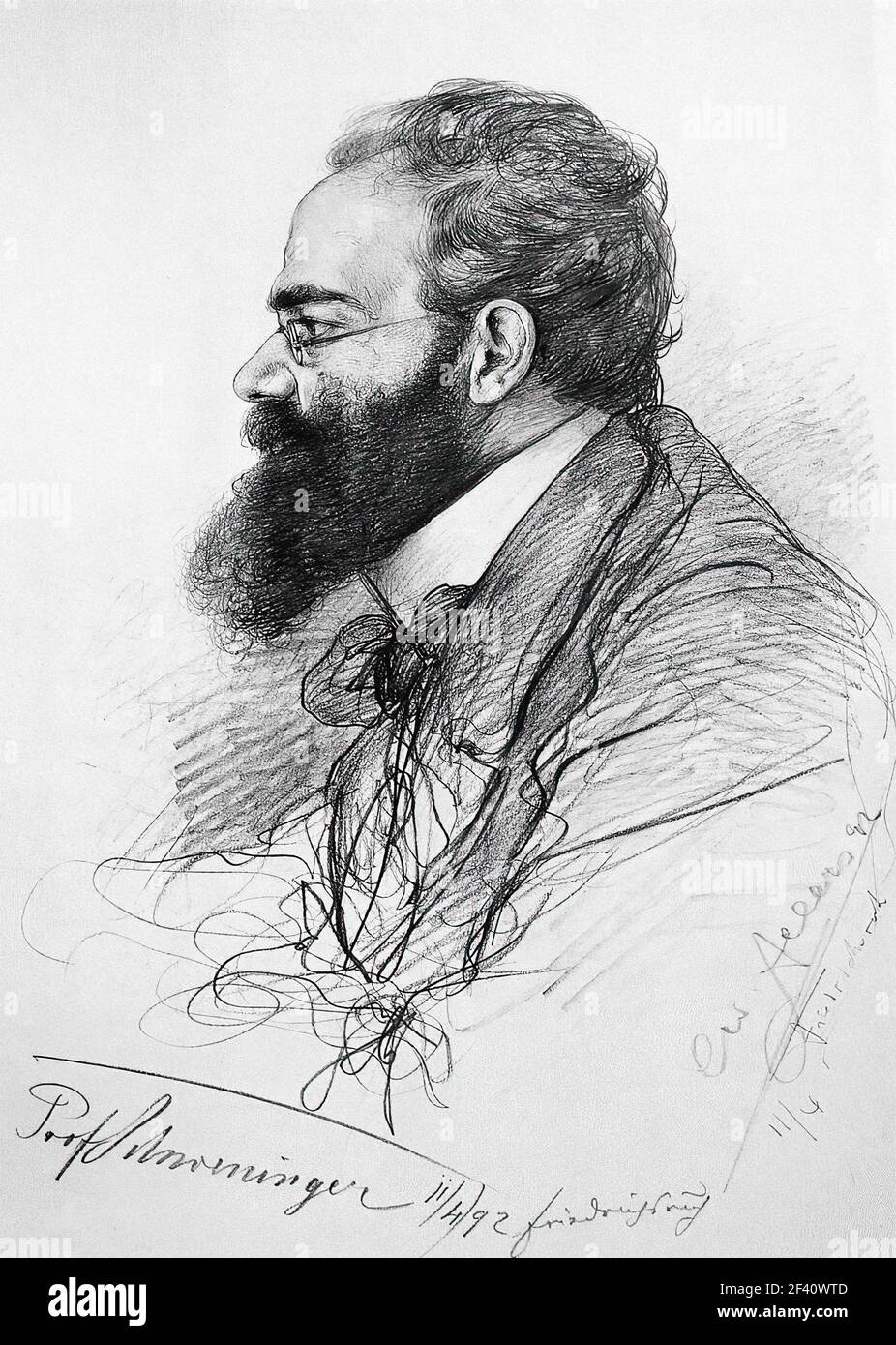 Christian Wilhelm Allers - Portrait Ernst Schweninger 1892 Stockfoto
