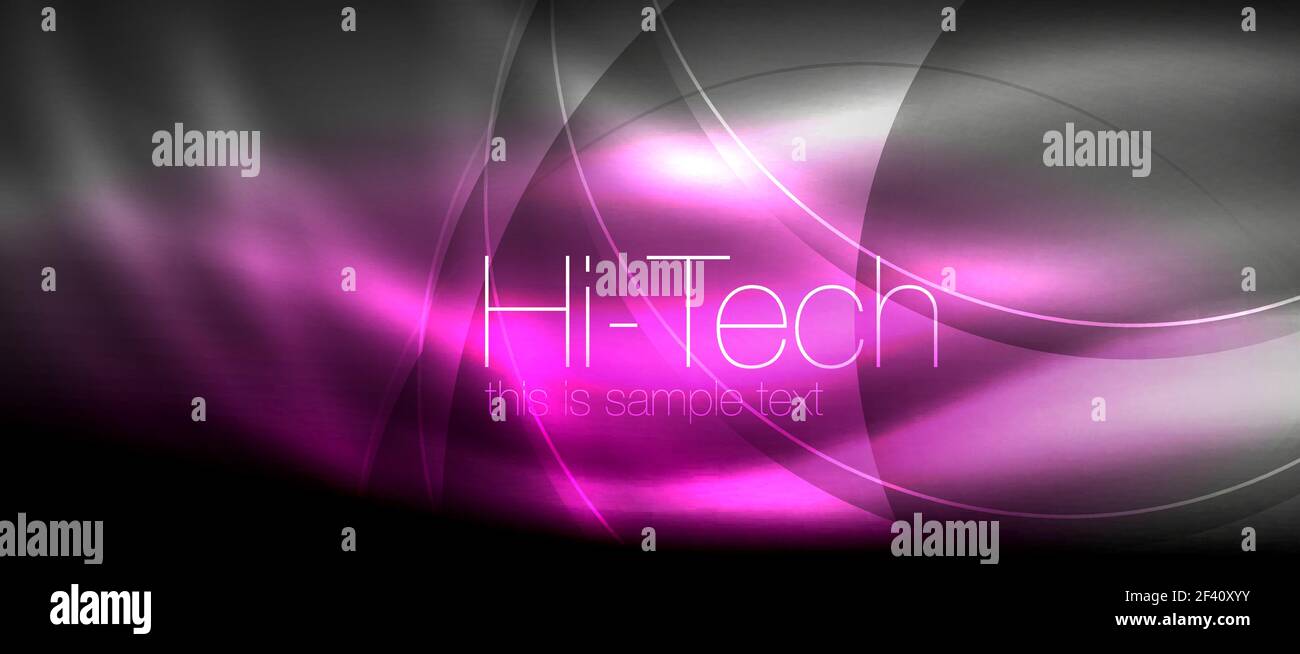 Glänzend Lichteffekt neon leuchtenden Wellen, glänzende Lichter. Glänzend Lichteffekt neon leuchtenden Wellen, glänzende Lichter. Digitale techno futuristische Abstract Background, Vector Illustration Stock Vektor