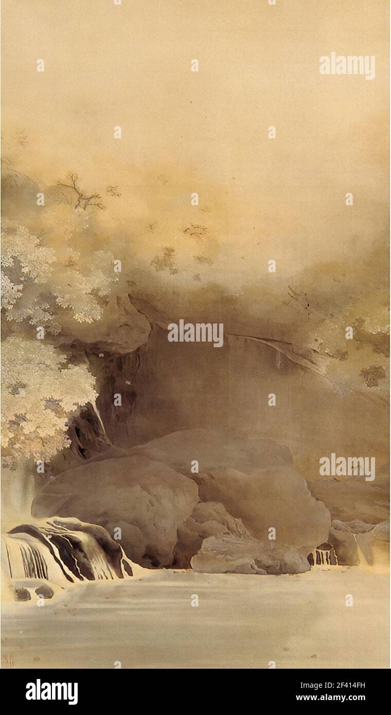 Hishida Shunsō - Herbstlandschaft mit farbigen Blättern 1899 Stockfoto