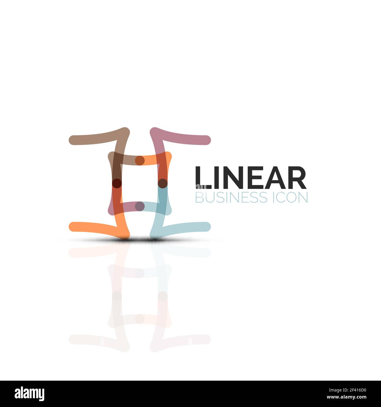 Abstrakte Blume oder Sterne minimalistisch lineare Symbol, dünne Linie geometrische Flachbild Symbol für Business Icon Design, abstrakte oder Emblem. Abstrakte Blume oder Sterne minimalistisch lineare Symbol, dünne Linie geometrische Flachbild Symbol für Business Icon Design, abstrakte oder Emblem. Vector Illustration isoliert auf Weiss mit farbigen Segmente erstellt Stock Vektor