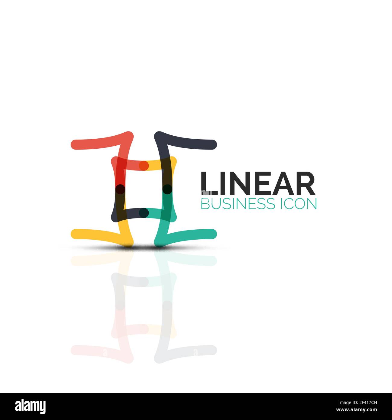 Abstrakte Blume oder Sterne minimalistisch lineare Symbol, dünne Linie geometrische Flachbild Symbol für Business Icon Design, abstrakte oder Emblem. Abstrakte Blume oder Sterne minimalistisch lineare Symbol, dünne Linie geometrische Flachbild Symbol für Business Icon Design, abstrakte oder Emblem. Vector Illustration isoliert auf Weiss mit farbigen Segmente erstellt Stock Vektor