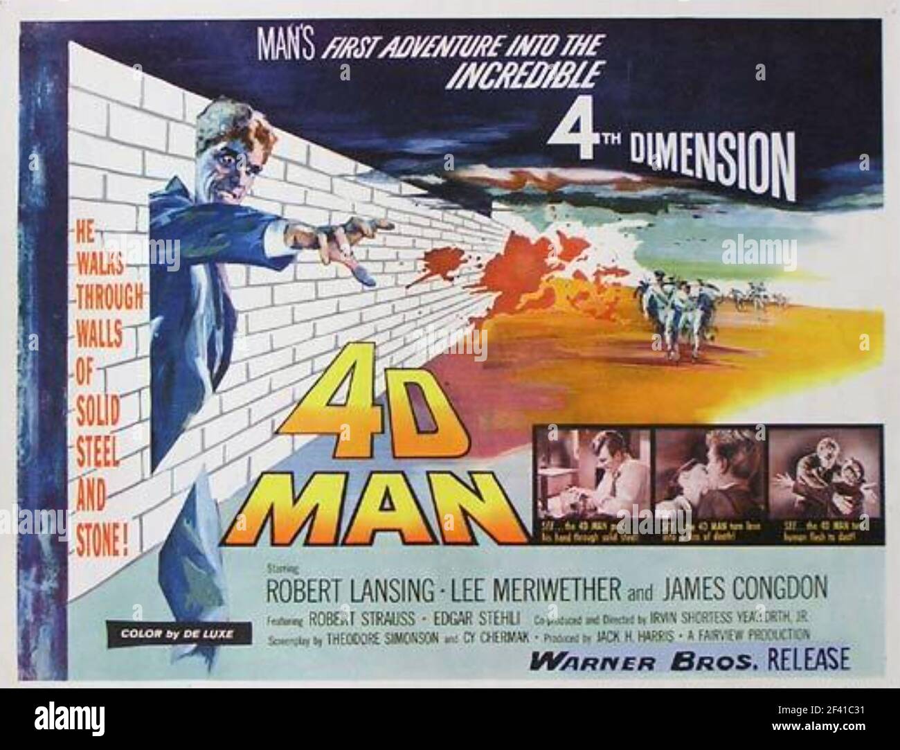 4D MANN alias die böse Kraft alias Meister des Terrors 1959 Universal-Internationaler Science-Fiction-Film mit Robert Lansing Stockfoto