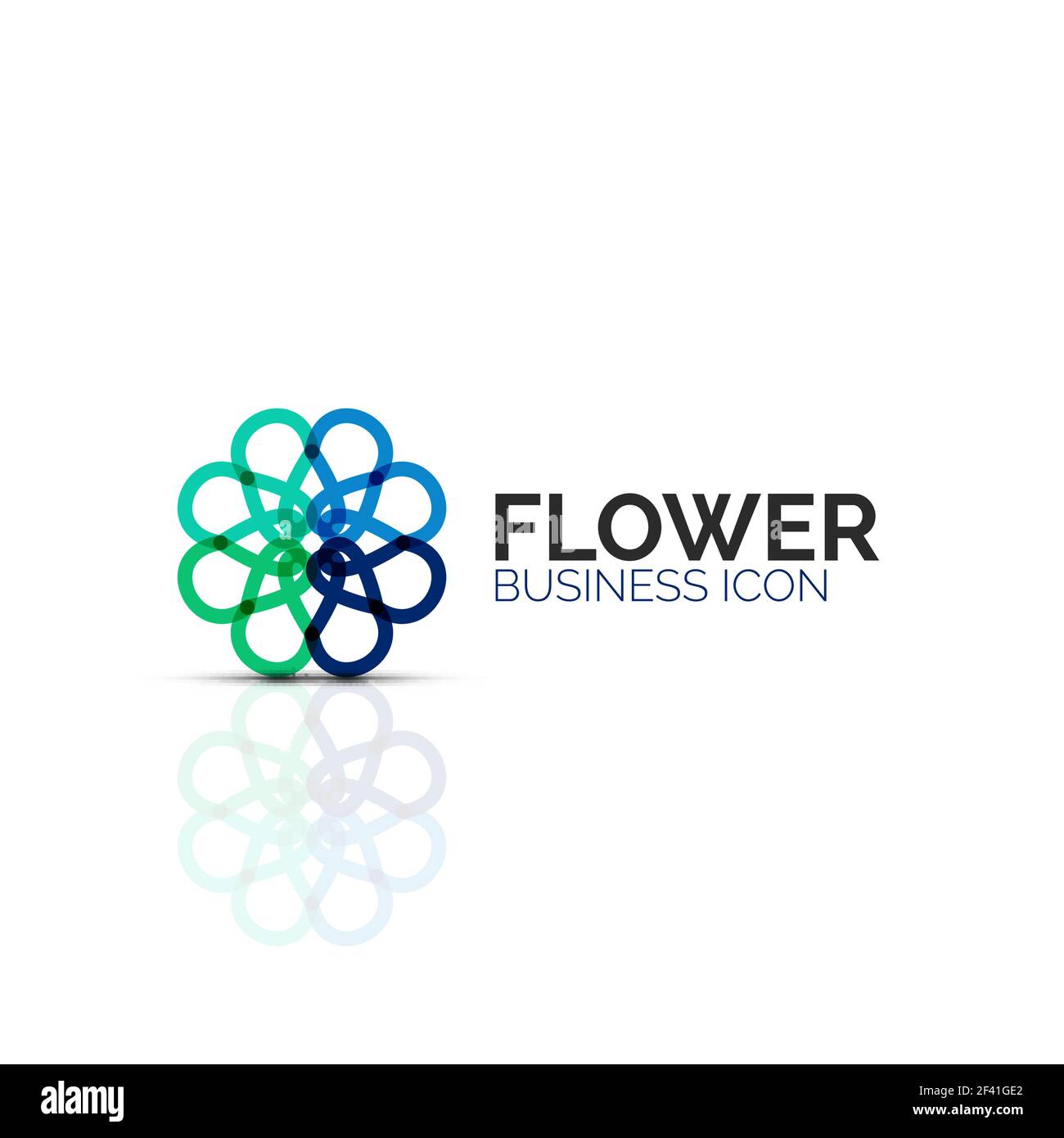 Abstrakte Blume oder Sterne minimalistisch lineare Symbol, dünne Linie geometrische Flachbild Symbol für Business Icon Design, abstrakte oder Emblem. Abstrakte Blume oder Sterne minimalistisch lineare Symbol, dünne Linie geometrische Flachbild Symbol für Business Icon Design, abstrakte oder Emblem. Vector Illustration isoliert auf Weiss mit farbigen Segmente erstellt Stock Vektor