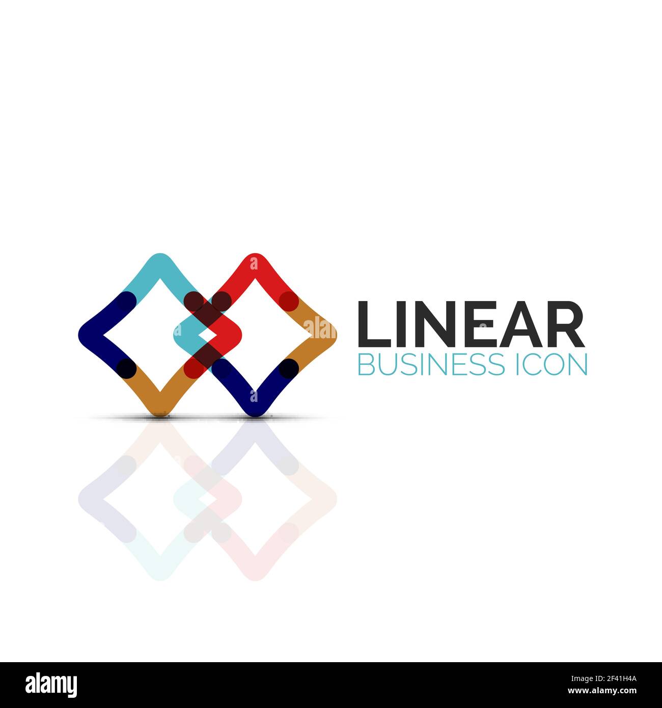 Abstrakte Blume oder Sterne minimalistisch lineare Symbol, dünne Linie geometrische Flachbild Symbol für Business Icon Design, abstrakte oder Emblem. Abstrakte Blume oder Sterne minimalistisch lineare Symbol, dünne Linie geometrische Flachbild Symbol für Business Icon Design, abstrakte oder Emblem. Vector Illustration isoliert auf Weiss mit farbigen Segmente erstellt Stock Vektor