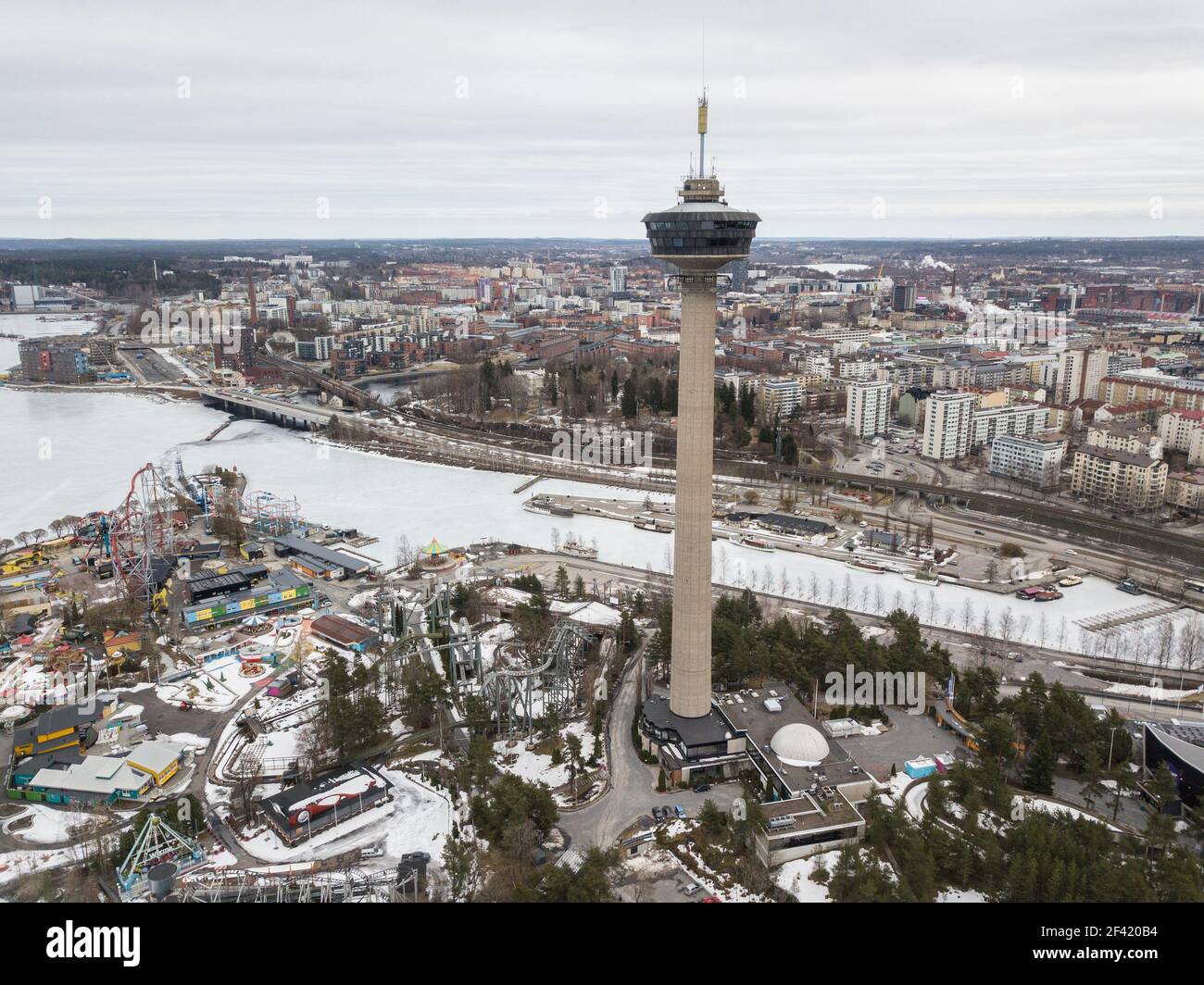 Näsinneula Turm in Tampere, Finnland Stockfoto