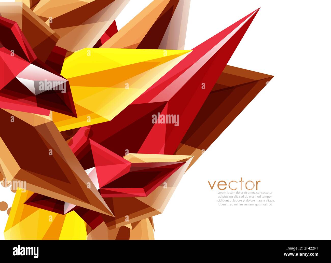 Farbe Glaskristalle auf weißem Hintergrund, geometrische abstrakte Komposition mit Glassteinen und Copyspace, Hintergrundvorlage. Vektor-Farbe Glaskristalle auf weißem Hintergrund, geometrische abstrakte Komposition mit Glas Edelsteine und Copyspace, Hintergrund-Vorlage Stock Vektor