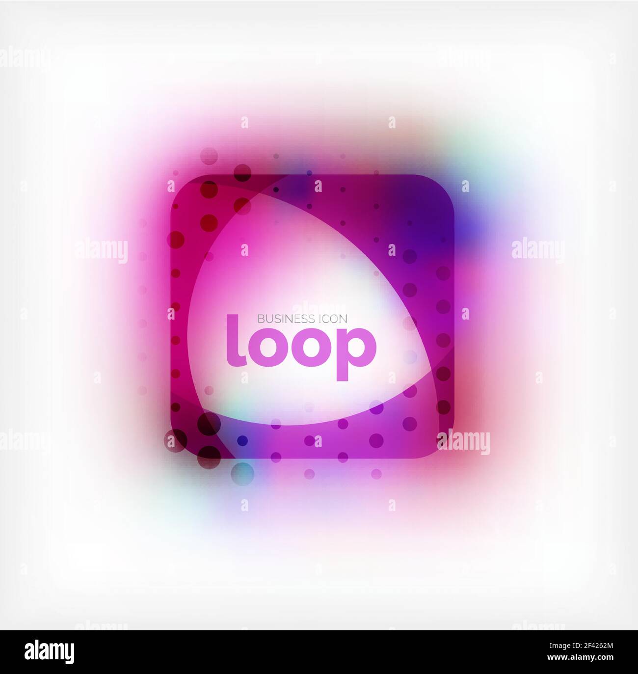 Vektor square Loop business Symbol, geometrische Symbol erstellt von Wellen, mit unscharfen Schatten. Vektor square Loop business Symbol, geometrische Symbol erstellt von Wellen, mit unscharfen Schatten. Isolierte Abbildung Stock Vektor