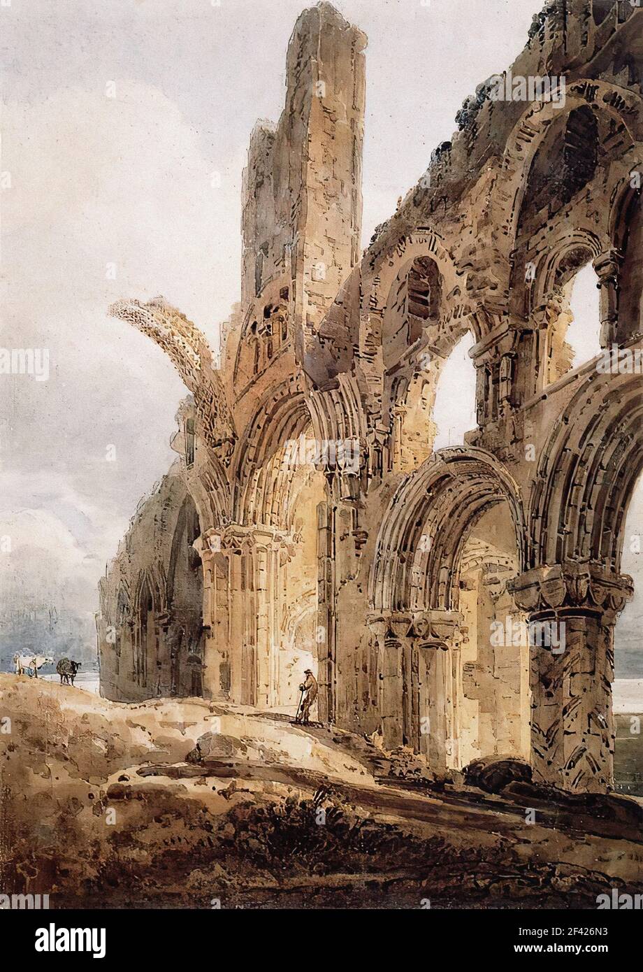 Thomas Girtin - Lindisfarne 1798 Stockfoto
