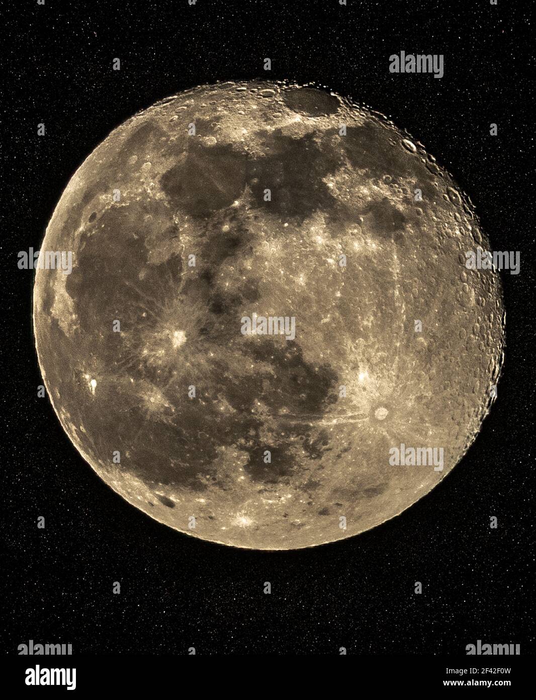 Schnee Mond Stockfoto