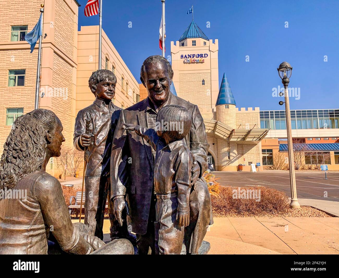 Sanford Health Main Campus, Sioux Falls, South Dakota, USA: 3-2021: Children's Hospital Castle of Care Stockfoto