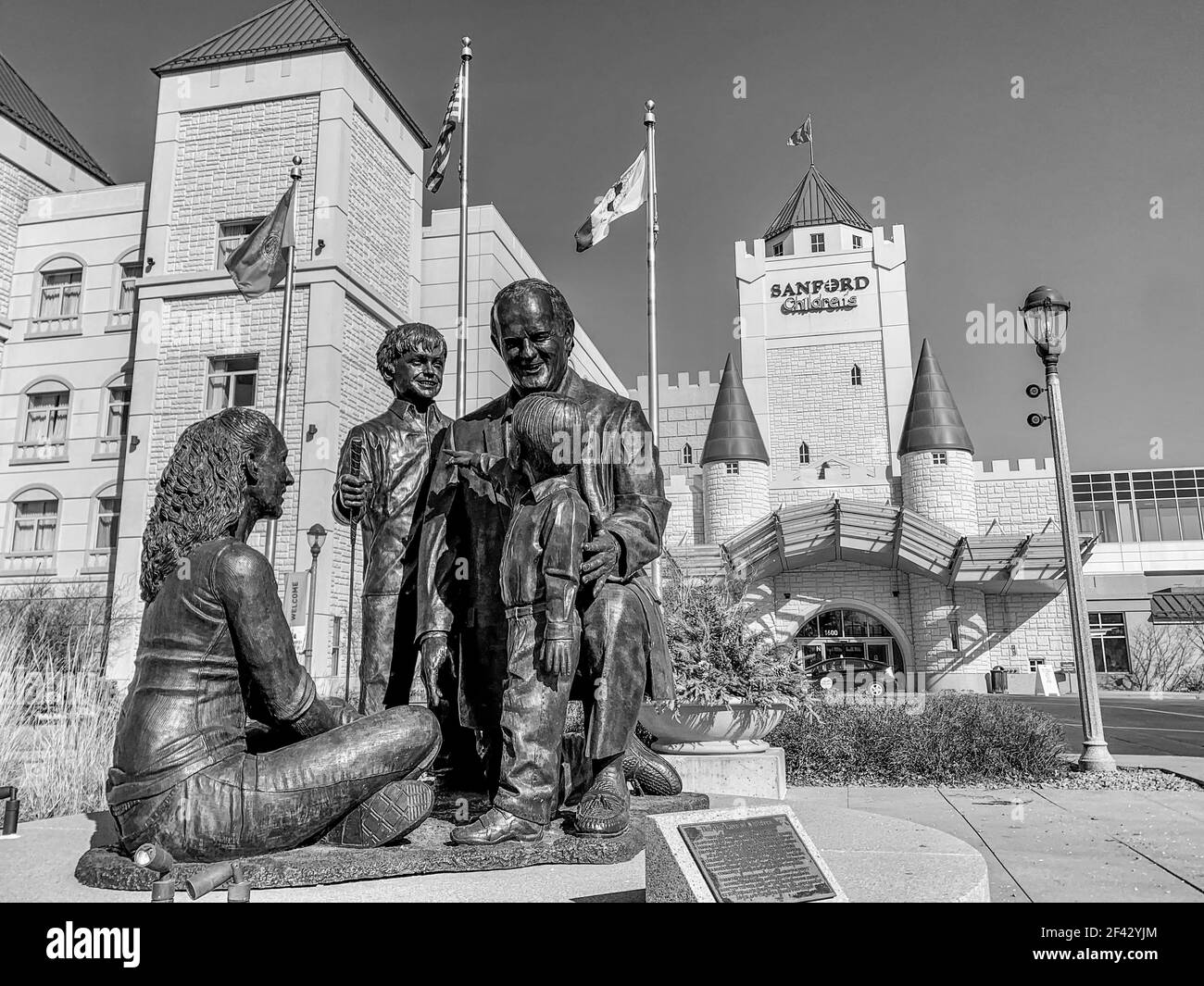 Sanford Health Main Campus, Sioux Falls, South Dakota, USA: 3-2021: Children's Hospital Castle of Care Stockfoto