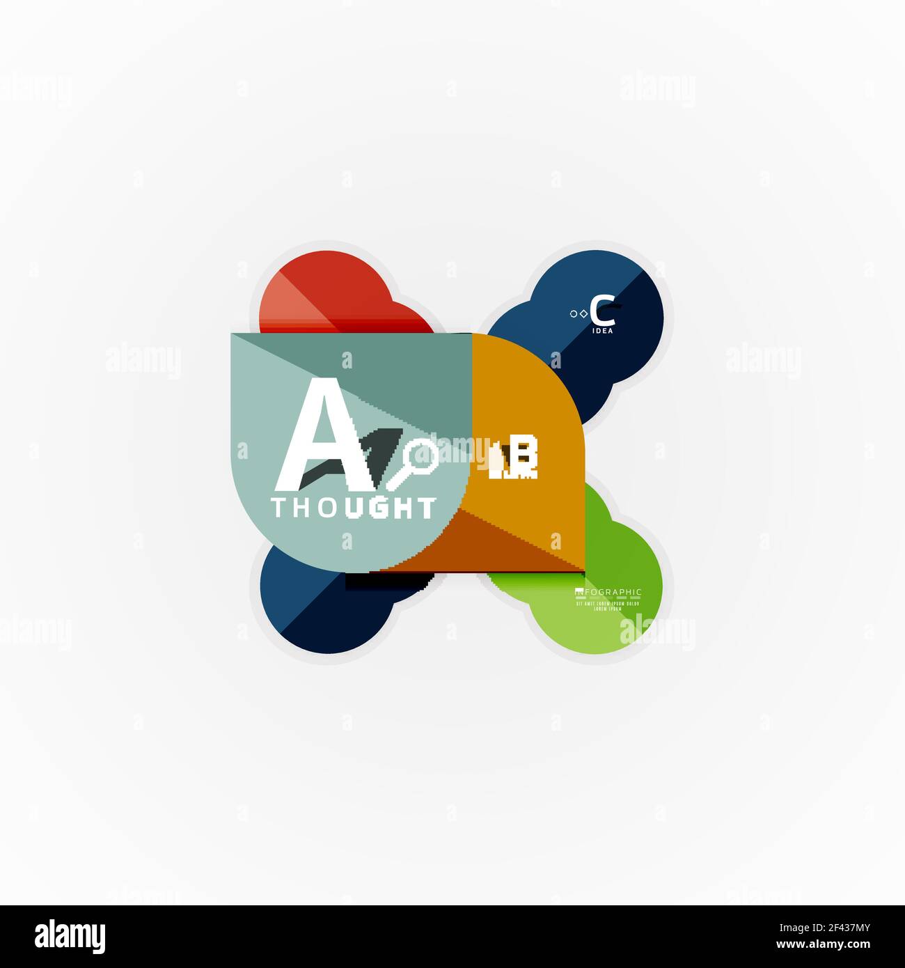 Papier Infografik Banner-Vorlage mit a b c Optionen, Infografiken Elemente. Papier Infografik Banner-Vorlage mit a b c Optionen, Infografiken Elemente. Vektorgrafik Stock Vektor