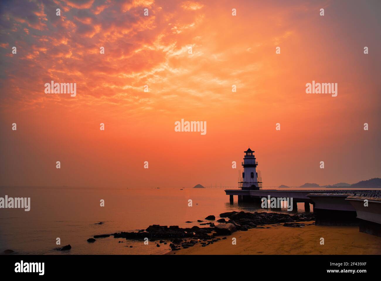 Liebe das Lighthouse in Zhuhai Stockfoto