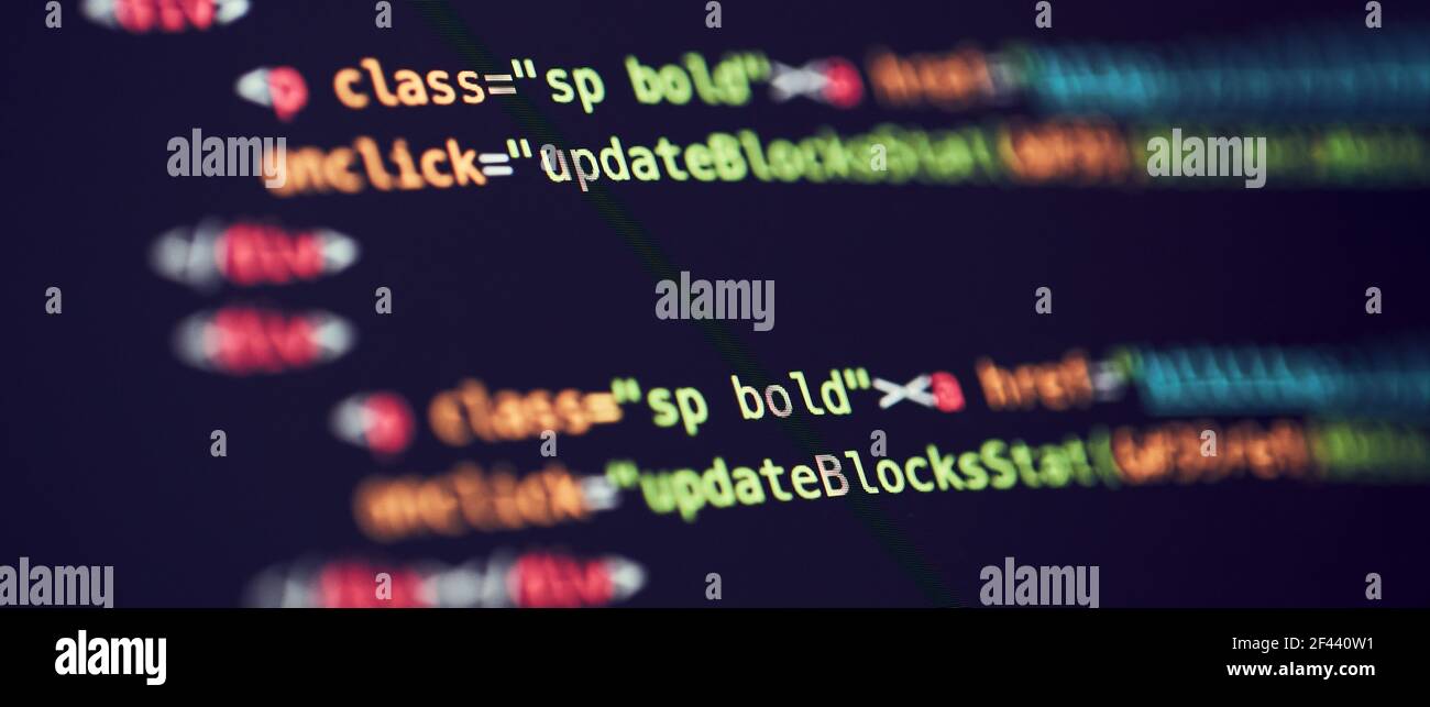 Programmierung Code abstrakter Hintergrund von Software-Entwickler. Stockfoto