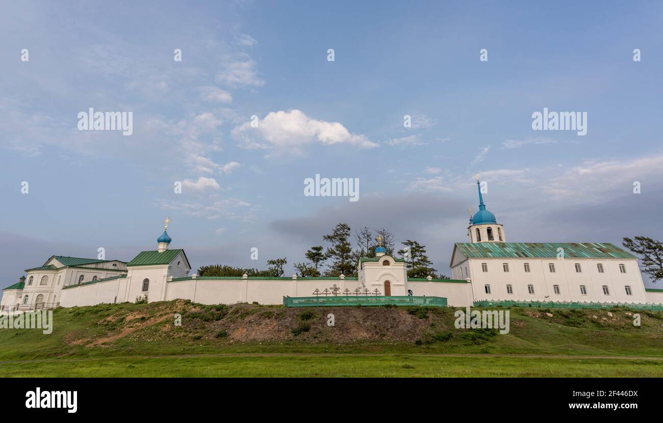 Spaso-Preobraschenski Kloster Posolskoje am großen Baikal-See in Russland. Stockfoto