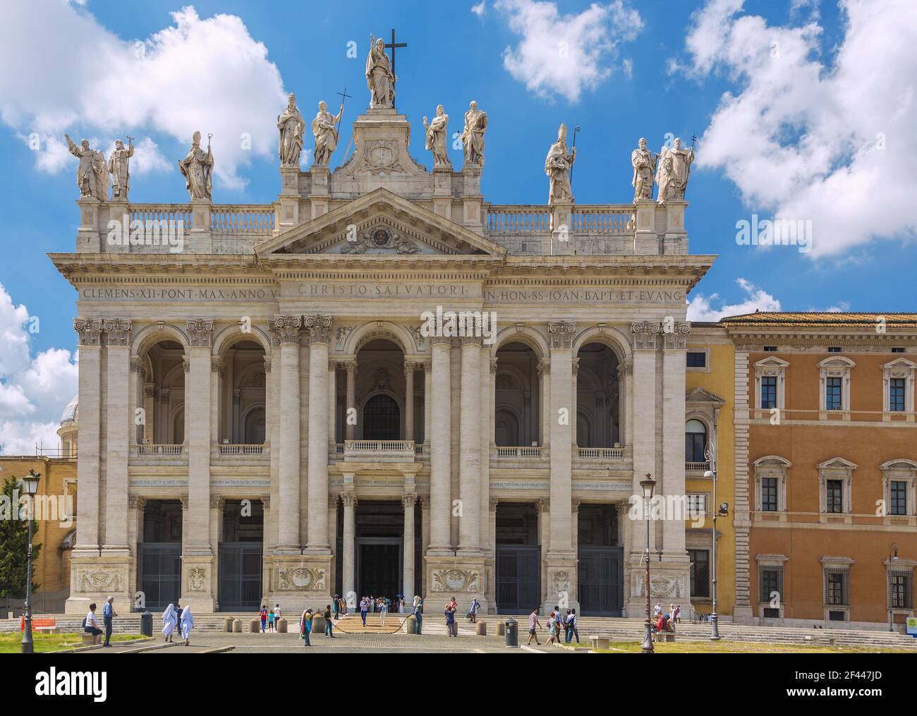 Geographie / Reisen, Italien, Latium, Rom, San Giovanni in Laterano, Hauptfassade, Additional-Rights-Clearance-Info-not-available Stockfoto