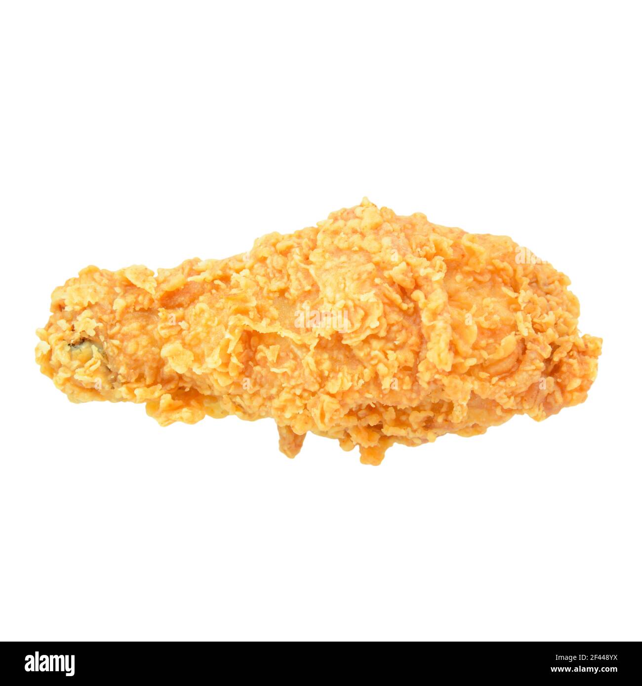 Fried Chicken leg auf weißem Hintergrund Stockfoto