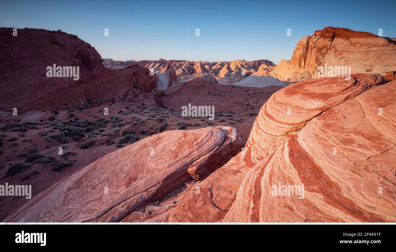 Geographie / Reisen, USA, Nevada, Valley of Fire, Sommer, Additional-Rights-Clearance-Info-Not-Available Stockfoto