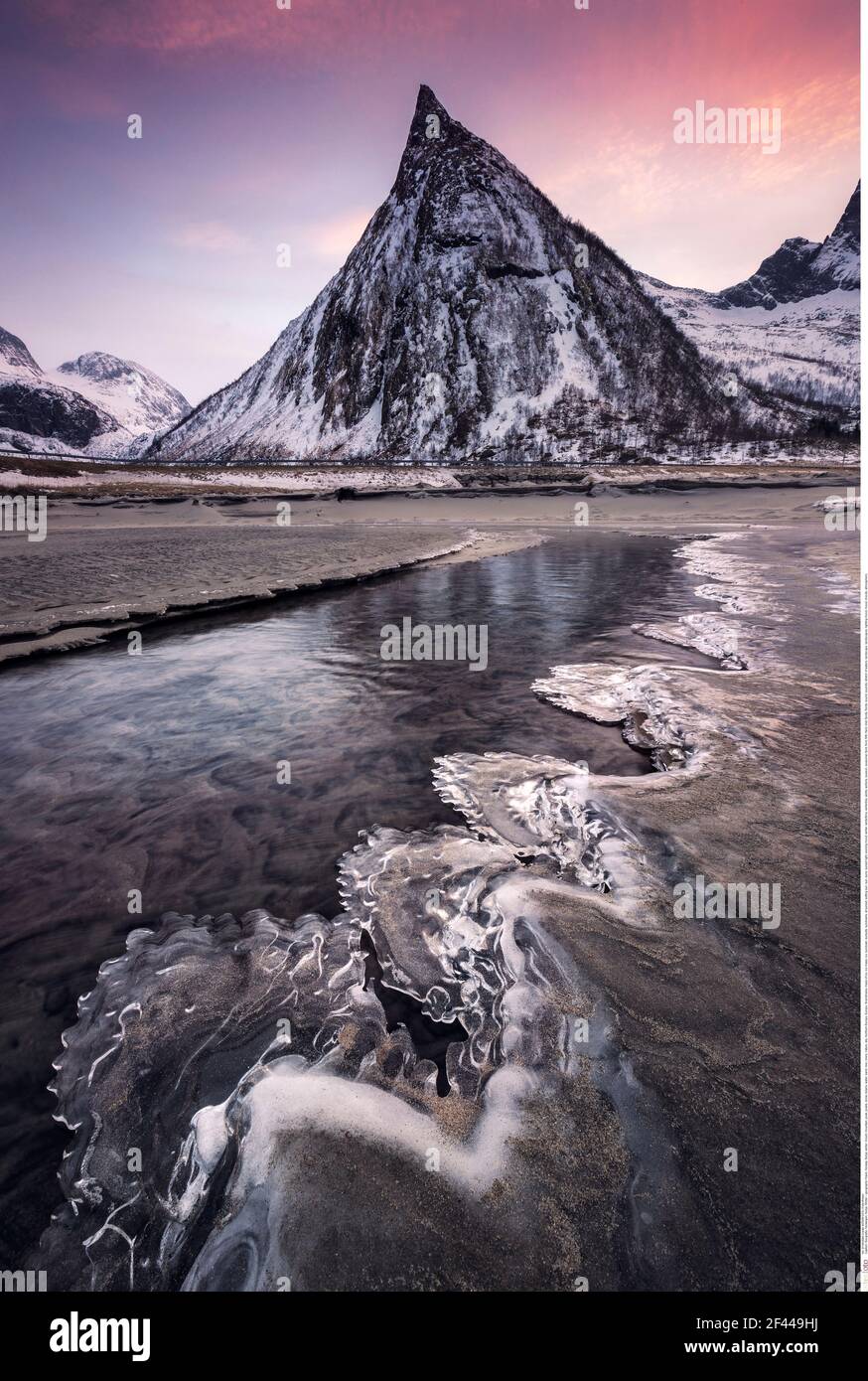 Geographie / Reisen, Norwegen, Senja, Winter, Additional-Rights-Clearance-Info-not-available Stockfoto