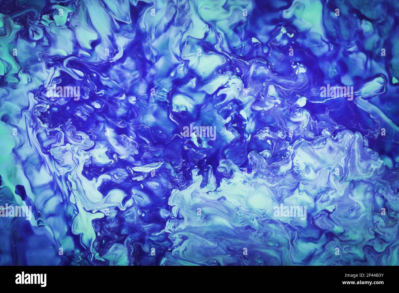 Blau und grün abstrakter Farbhintergrund, Textur Art.Marmor Hintergrund.Floating farbige Tinte auf Wasser. Stockfoto