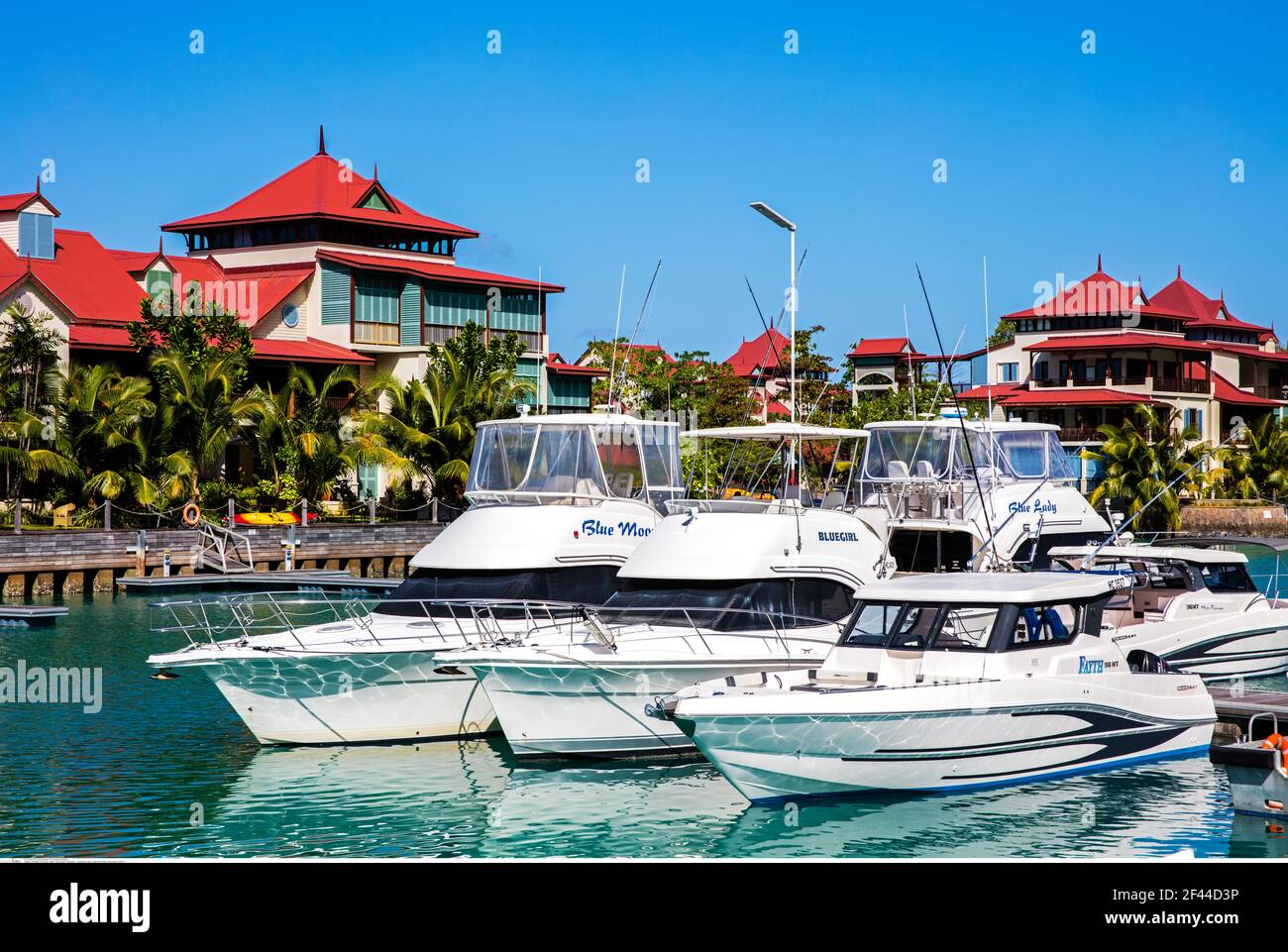 Geographie / Reisen, Seychellen, Mahe, Eden Island, Marina, Additional-Rights-Clearance-Info-Not-Available Stockfoto