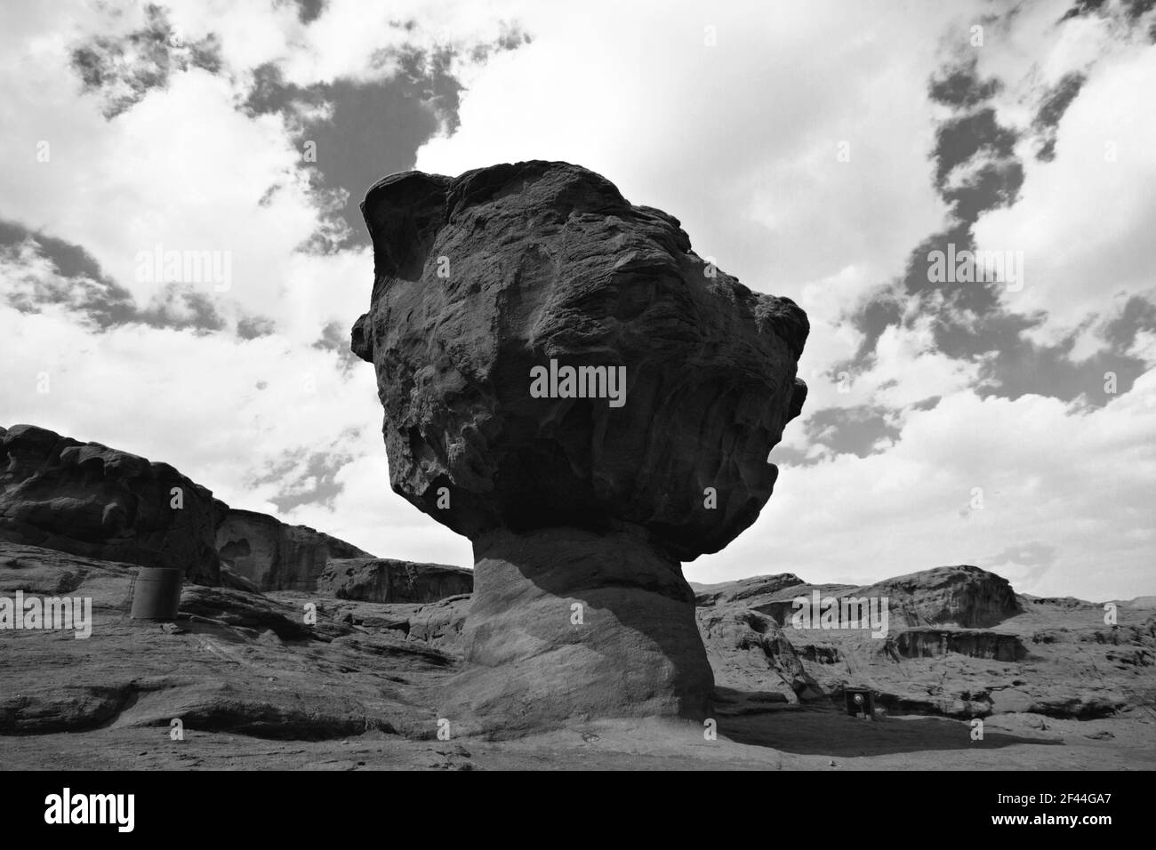 Der Pilzfelsen im Timna-Tal. Natürliche Felsformationen, Timna Natur-und historischen Park, Israel, das Timna-Tal liegt im Südwesten VON A Stockfoto