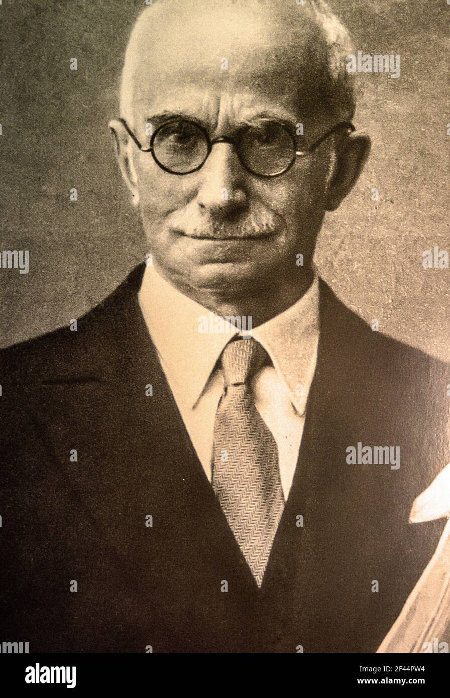 Luigi Numa Lorenzo Einaudi (Carrù, 24th. März 1874 – Roma, 30th. Oktober 1961) Stockfoto