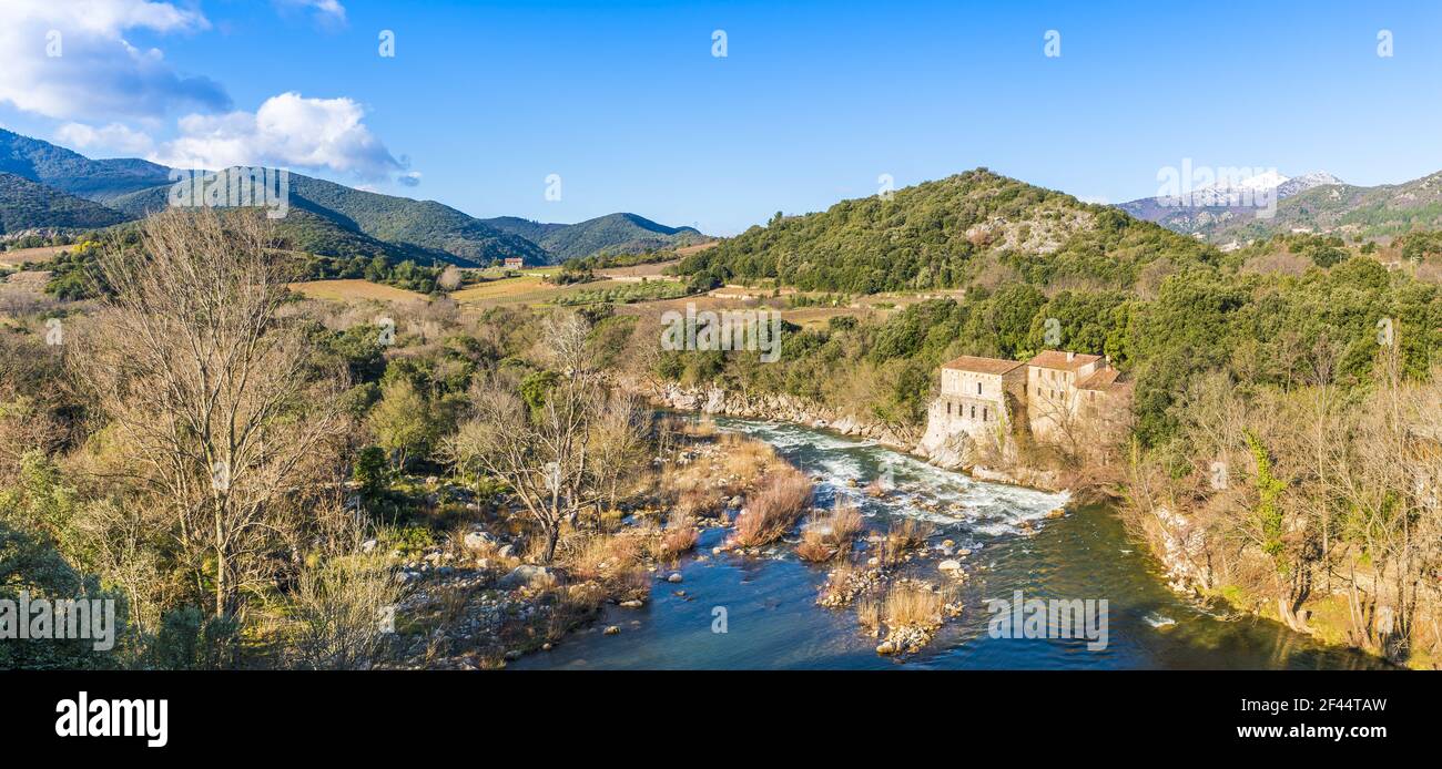 Orb Valley in Haut-Languedoc in Okzitanien, Frankreich Stockfoto