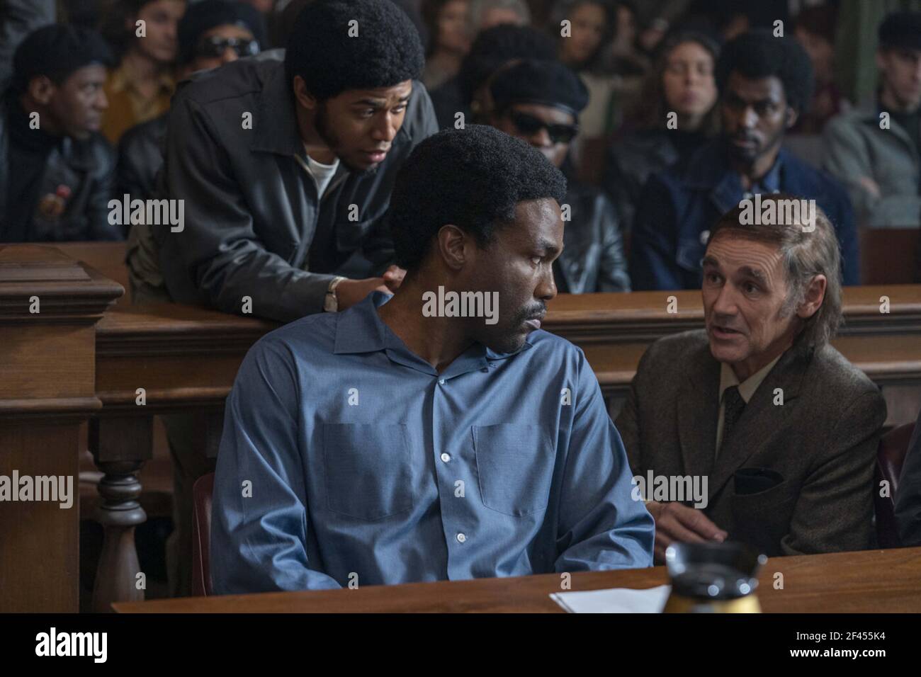 DER PROZESS GEGEN DEN CHICAGO 7 (2020) KELVIN HARRISON JR YAHYA ABDUL-MANTEEN II MARKE RYLANCE AARON SORKIN (DIR) NETFLIX/MOVIESTORE KOLLEKTION LTD Stockfoto