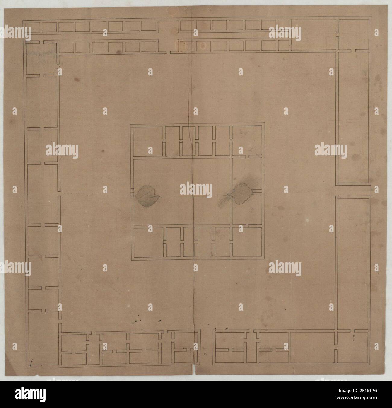 Gebäudekomplex, Design, schematischer Grundriss Stockfoto