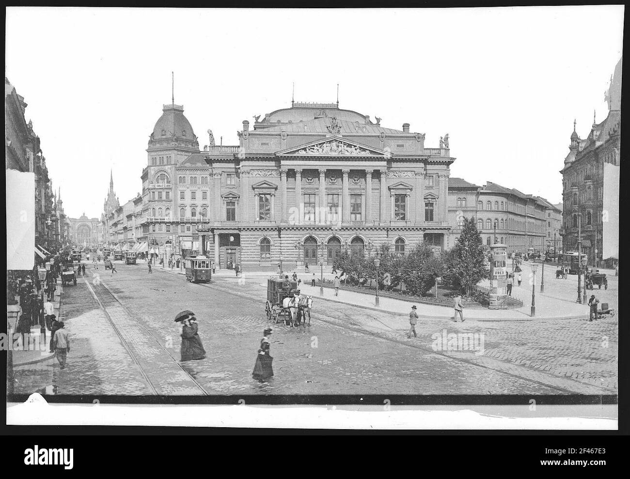 Budapest. Volkstheater in der Josefstadt Stockfoto