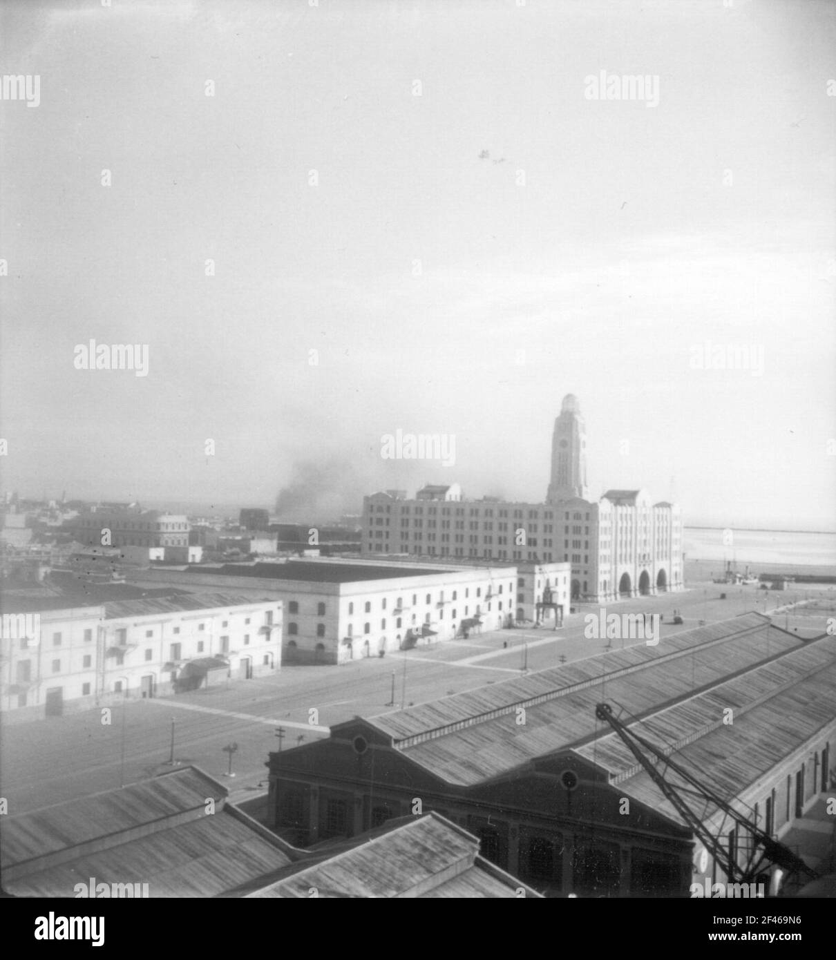 Reisefotos Uruguay. Montevideo. Hafengebäude Stockfoto