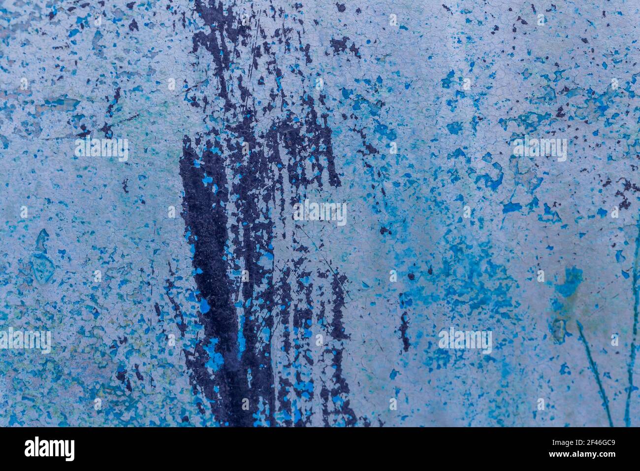 Ocean Blue Painted Beschädigt Alten Kunststoff-Hintergrund Stockfoto