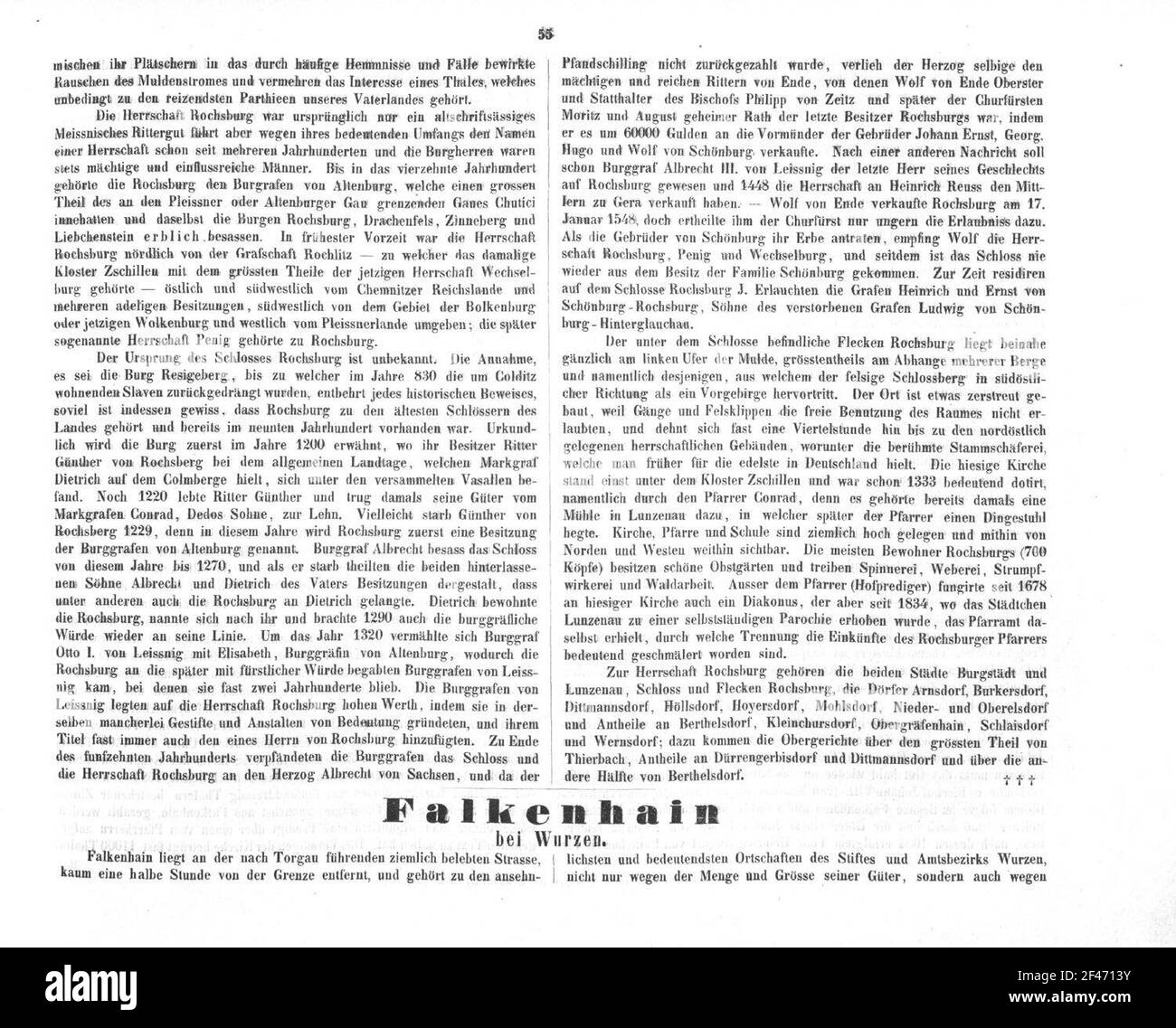 Falkenhain Stockfoto