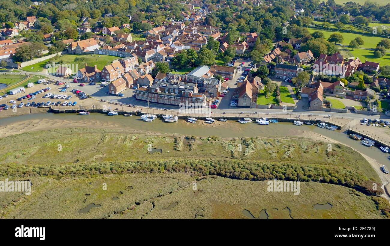Blakeney Norfolk UK High Aerial POV Stockfoto