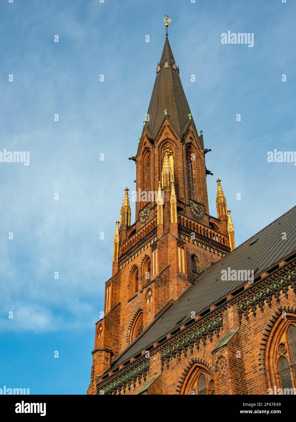 Außenfoto der Paulskirche in Schwerin, Deutschland Stockfoto