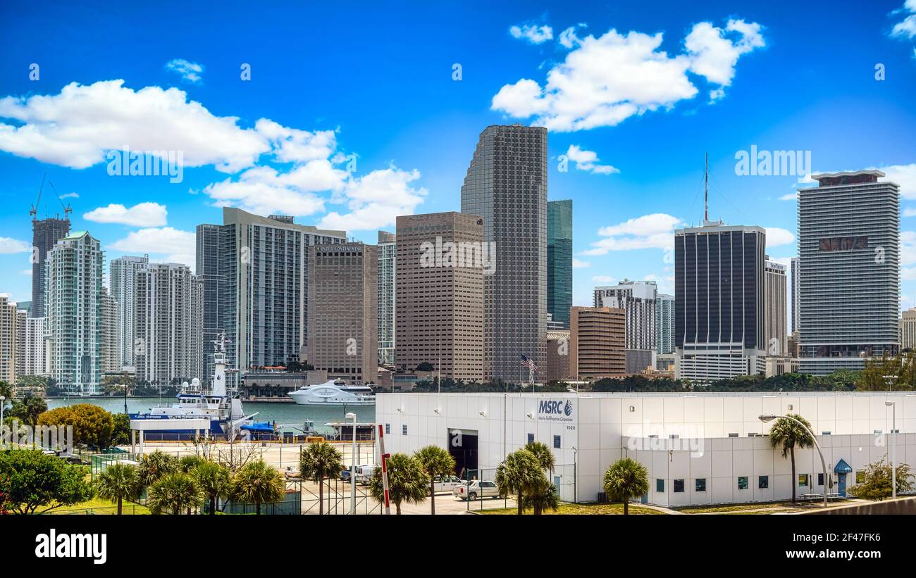 Miami Skyline, USA 2017 Stockfoto