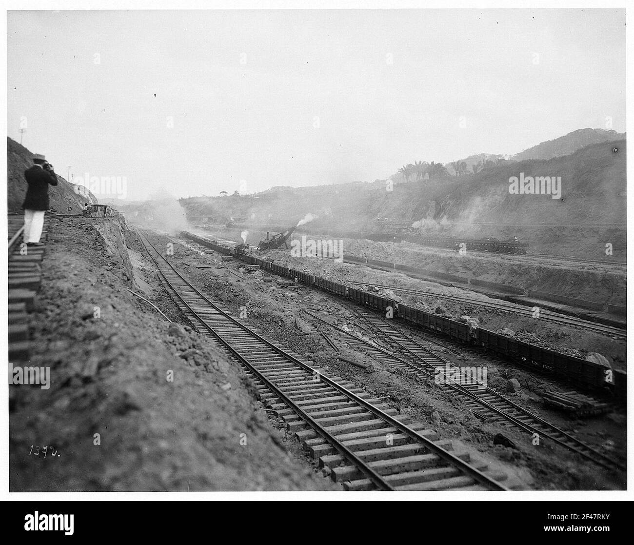Bau des Panama-Kanals Stockfoto