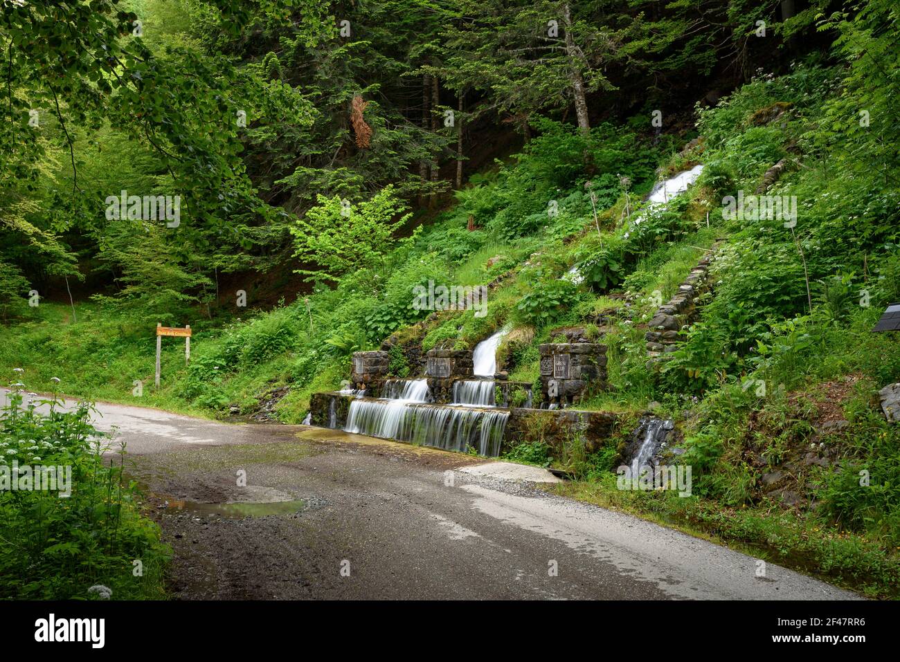 Hònt Deth Gresilhon (Frühling), im Frühling in Artiga de Lin (Aran-Tal, Katalonien, Spanien, Pyrenäen) Stockfoto